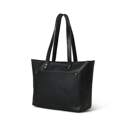 Classy Leather Bags Essential Work Tote - Black - AVBL MRKT (1)