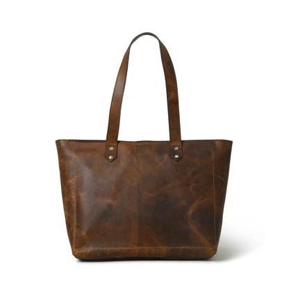 Classy Leather Bags Essential Work Tote - Brown - AVBL MRKT (4)