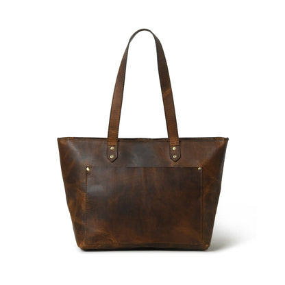 Classy Leather Bags Essential Work Tote - Brown - AVBL MRKT (5)