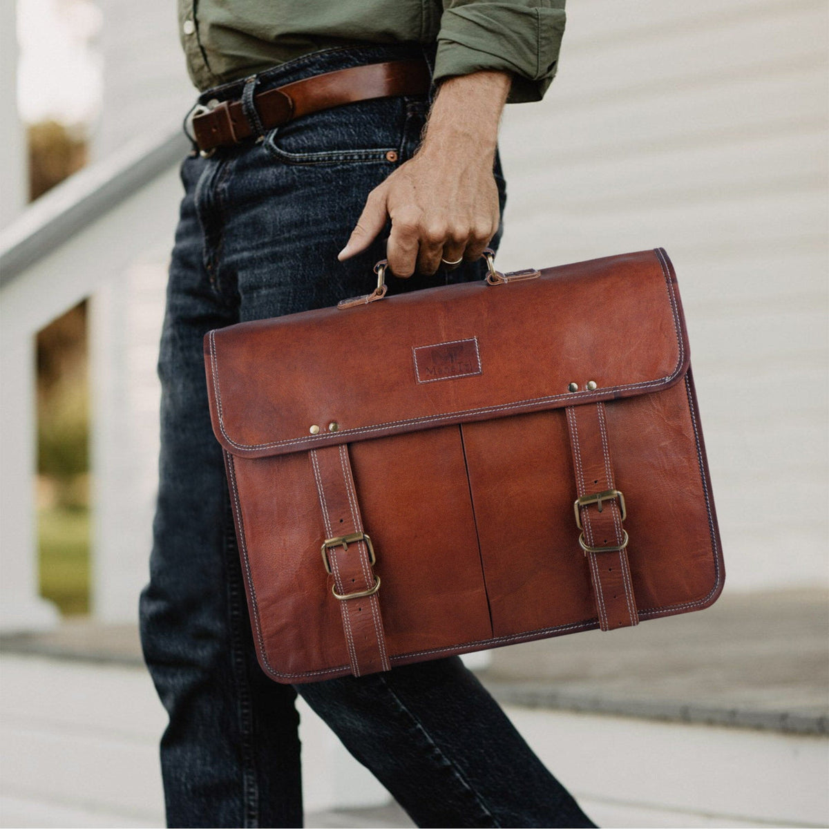 Classy Leather Bags Exotic Large Messenger Bag - AVBL MRKT (2)
