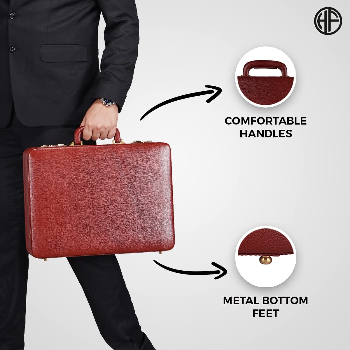 Classy Leather Bags Expandable Office Suitcase Briefcase - AVBL MRKT (5)