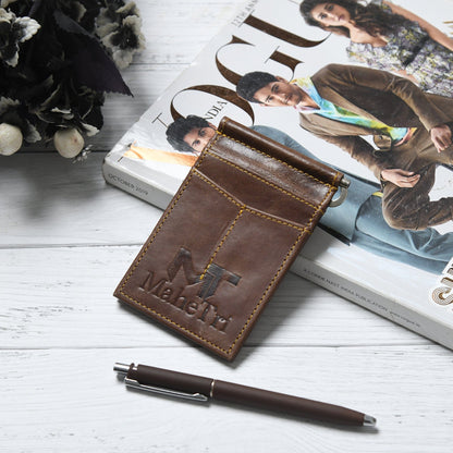 Classy Leather Bags Finley Money Clipper- Walnut Brown - AVBL MRKT (2)