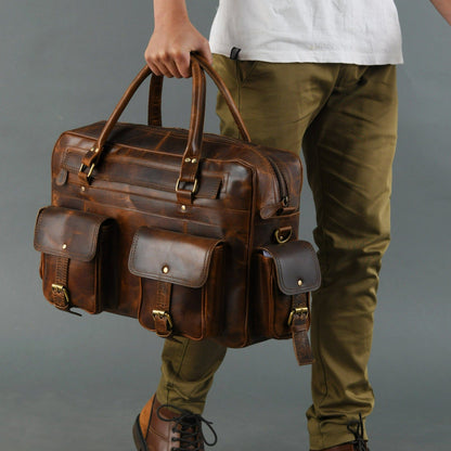 Classy Leather Bags Finn Handcrafted Buffalo Leather Laptop Briefcase - AVBL MRKT (2)