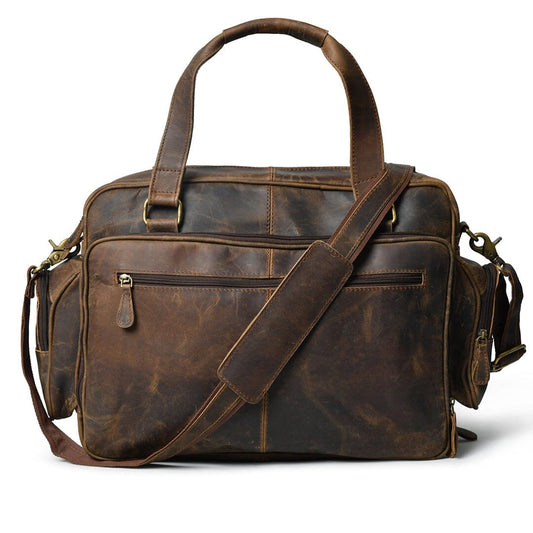 Classy Leather Bags Floyd Handmade Buffalo Leather Office Briefcase - AVBL MRKT (1)
