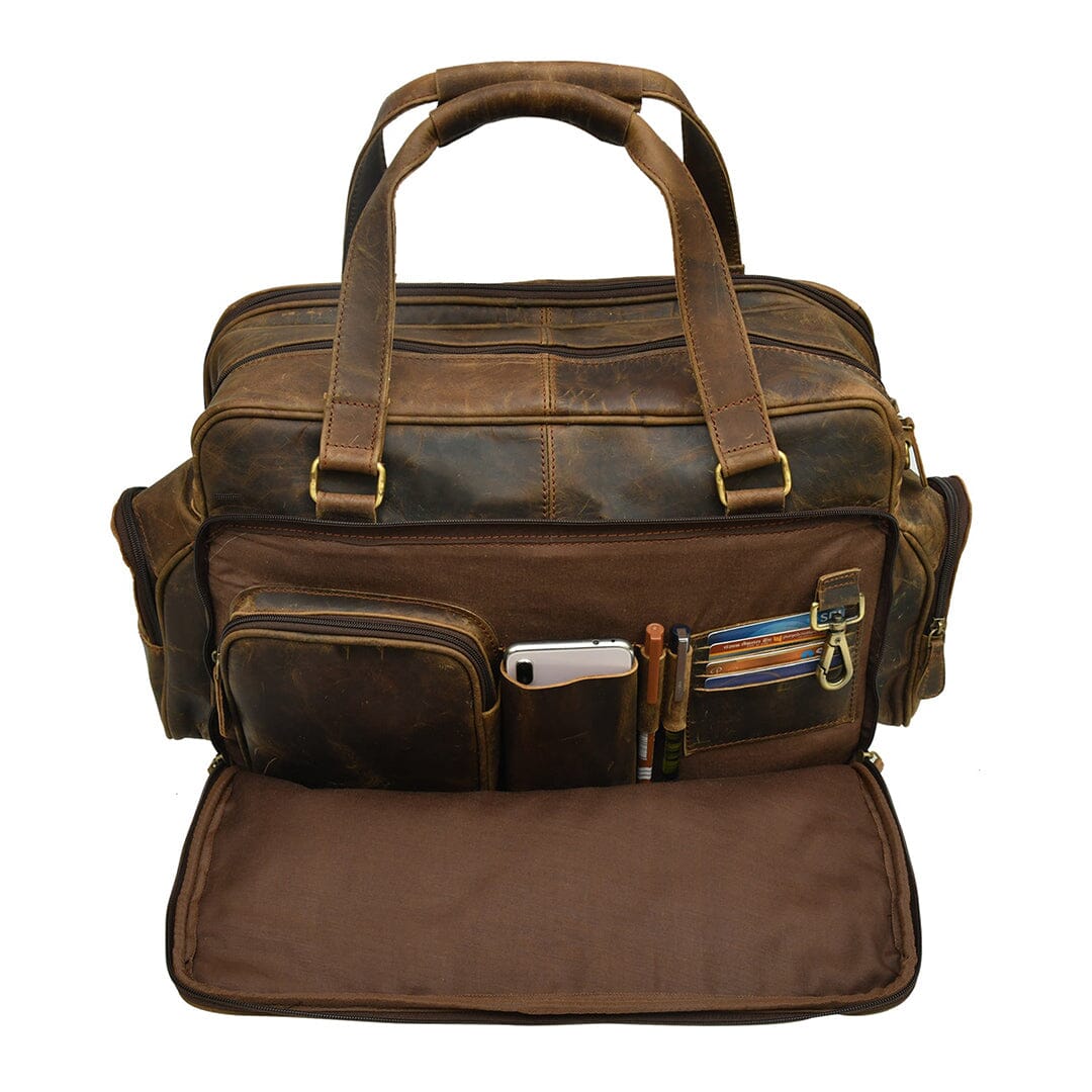 Classy Leather Bags Floyd Handmade Buffalo Leather Office Briefcase - AVBL MRKT (10)
