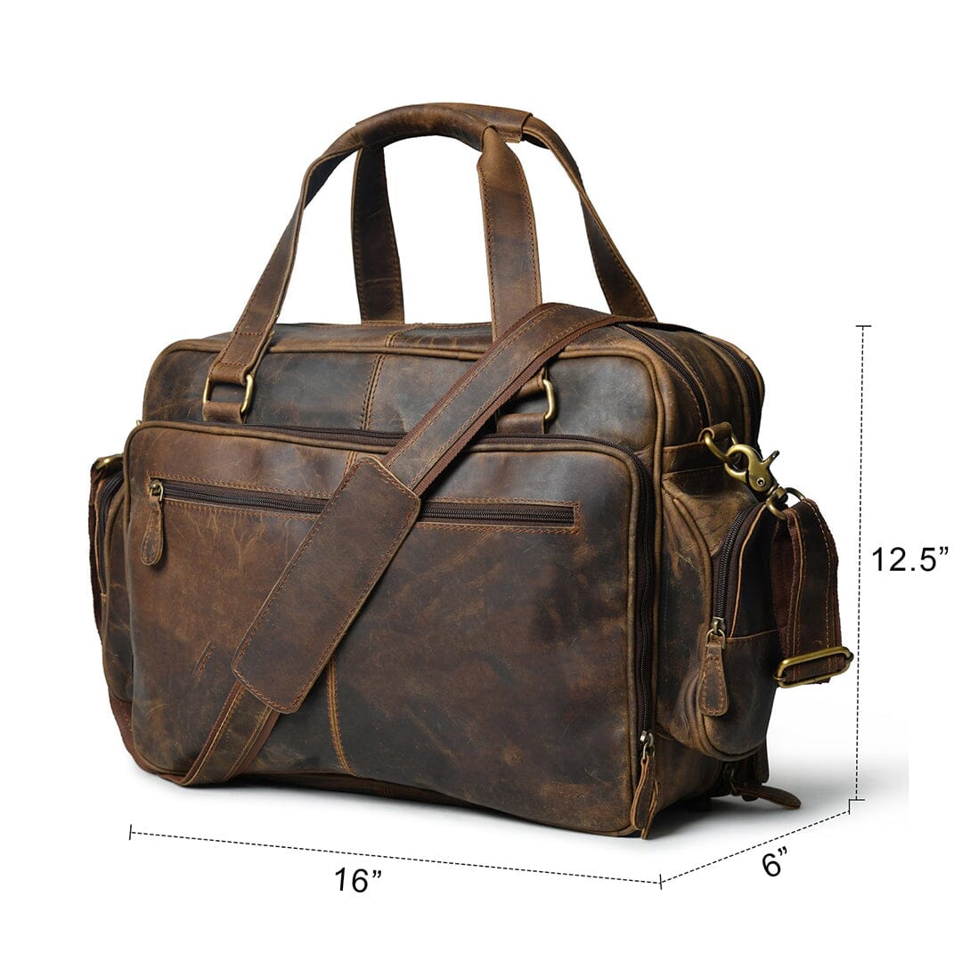 Classy Leather Bags Floyd Handmade Buffalo Leather Office Briefcase - AVBL MRKT (13)