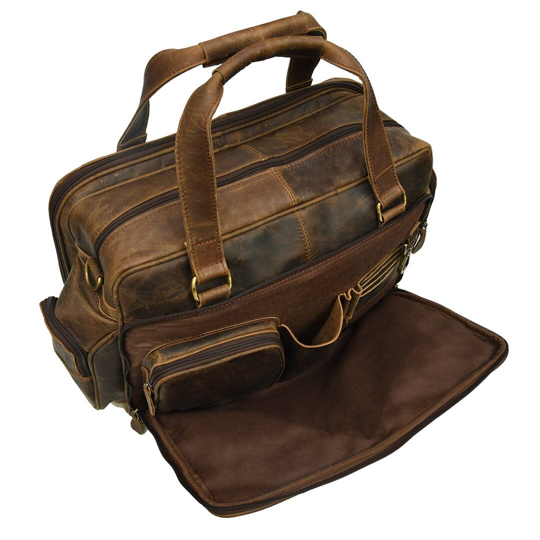 Classy Leather Bags Floyd Handmade Buffalo Leather Office Briefcase - AVBL MRKT (9)