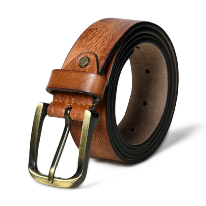Classy Leather Bags Formal Tan Leather Belt for Men - AVBL MRKT (1)