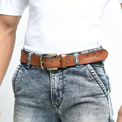 Classy Leather Bags Formal Tan Leather Belt for Men - AVBL MRKT (2)