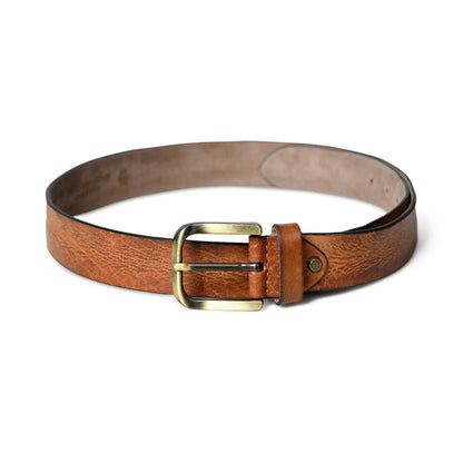 Classy Leather Bags Formal Tan Leather Belt for Men - AVBL MRKT (3)