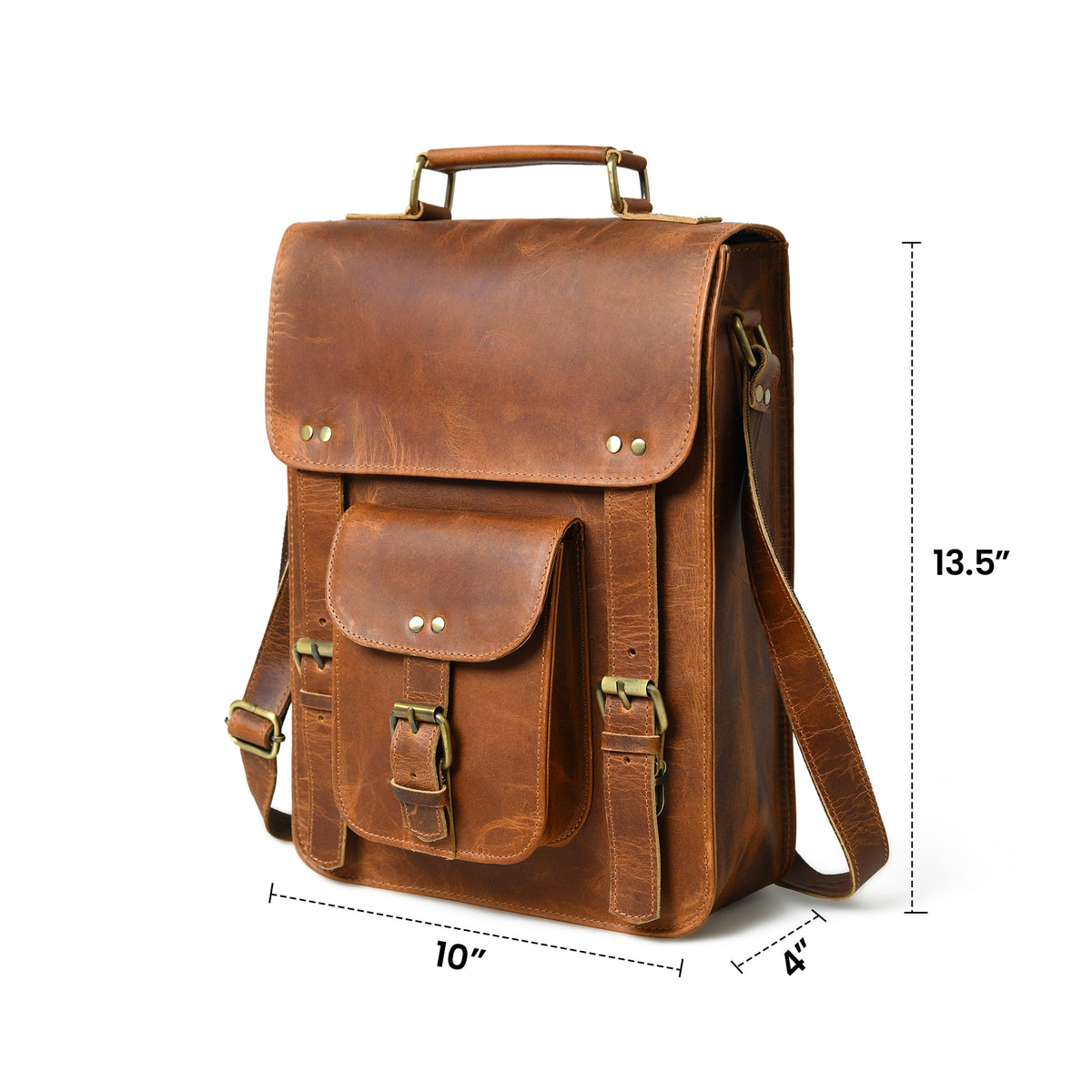 Classy Leather Bags Front Pocket Daily Messenger Bag - AVBL MRKT (10)