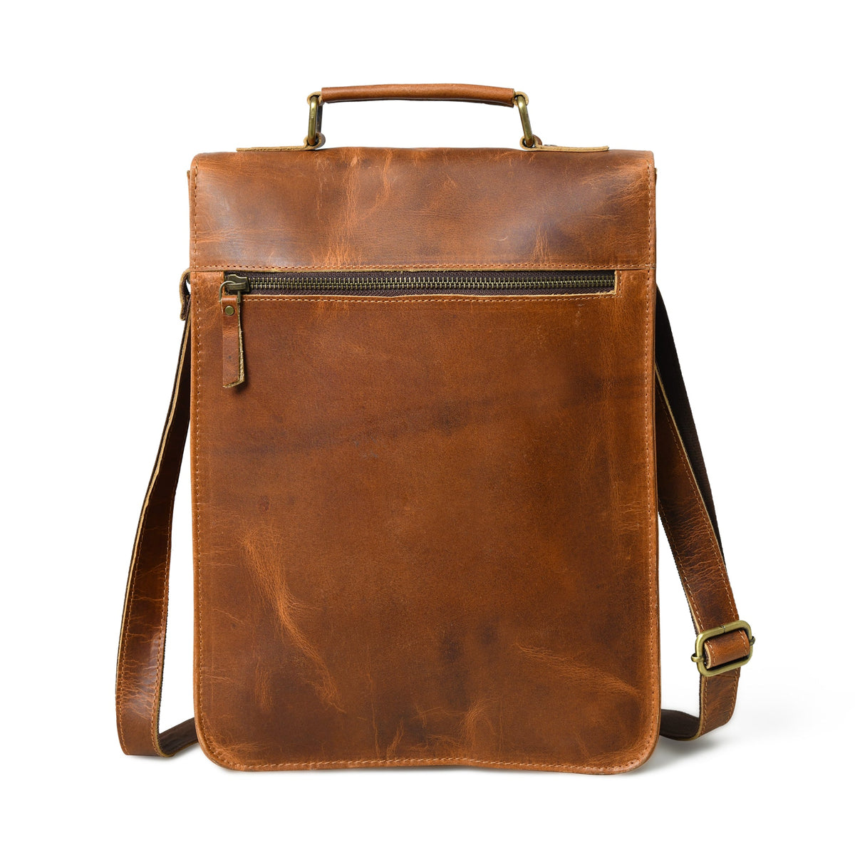 Classy Leather Bags Front Pocket Daily Messenger Bag - AVBL MRKT (6)