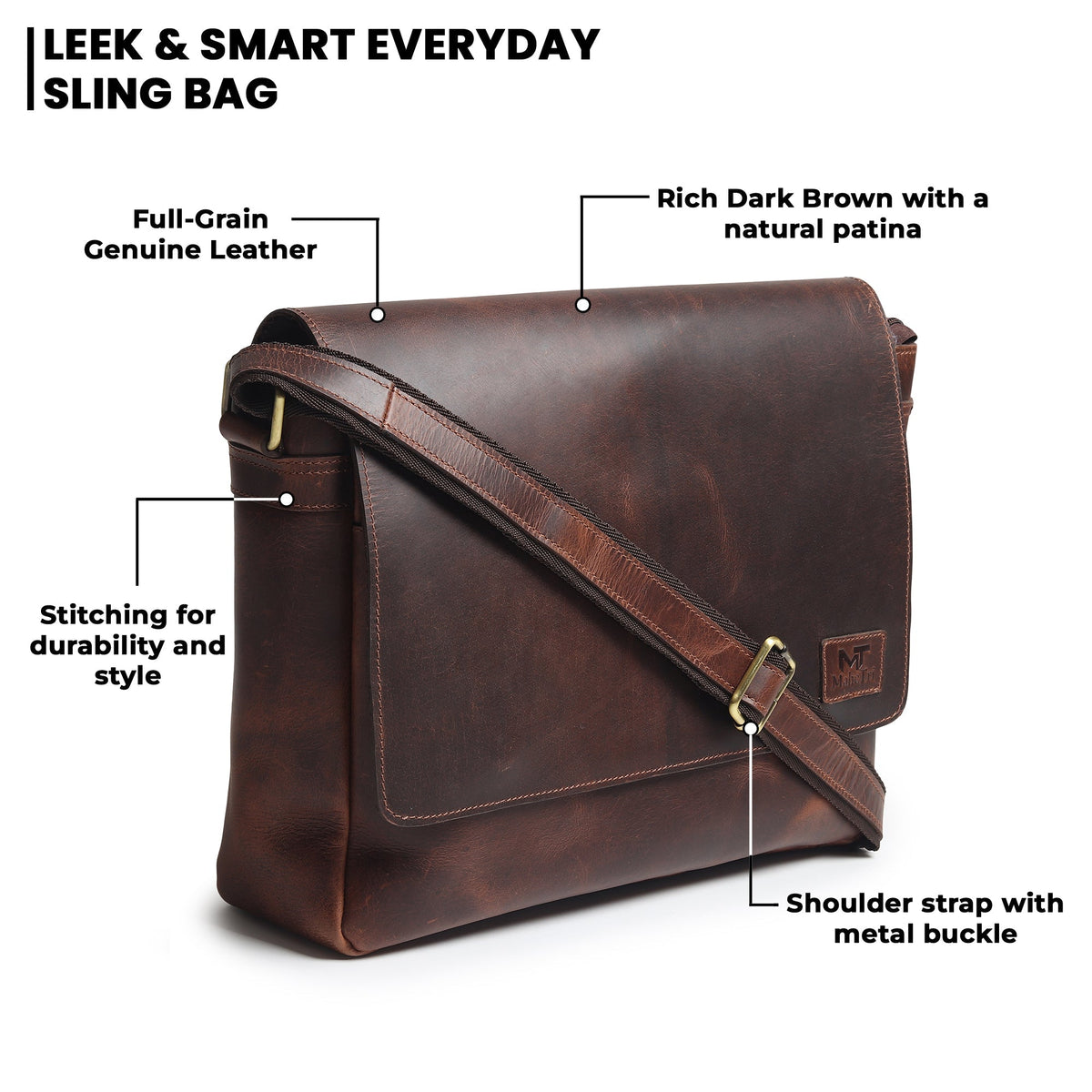 Classy Leather Bags Genuine Sitka Leather Laptop Bag - AVBL MRKT (4)