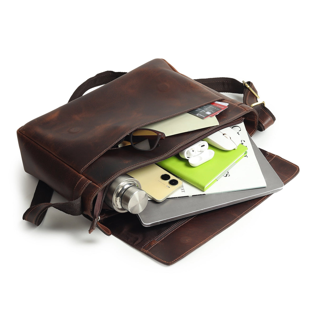 Classy Leather Bags Genuine Sitka Leather Laptop Bag - AVBL MRKT (6)