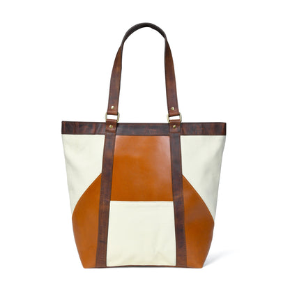 Classy Leather Bags Geometric Design Leather Tote - AVBL MRKT (1)