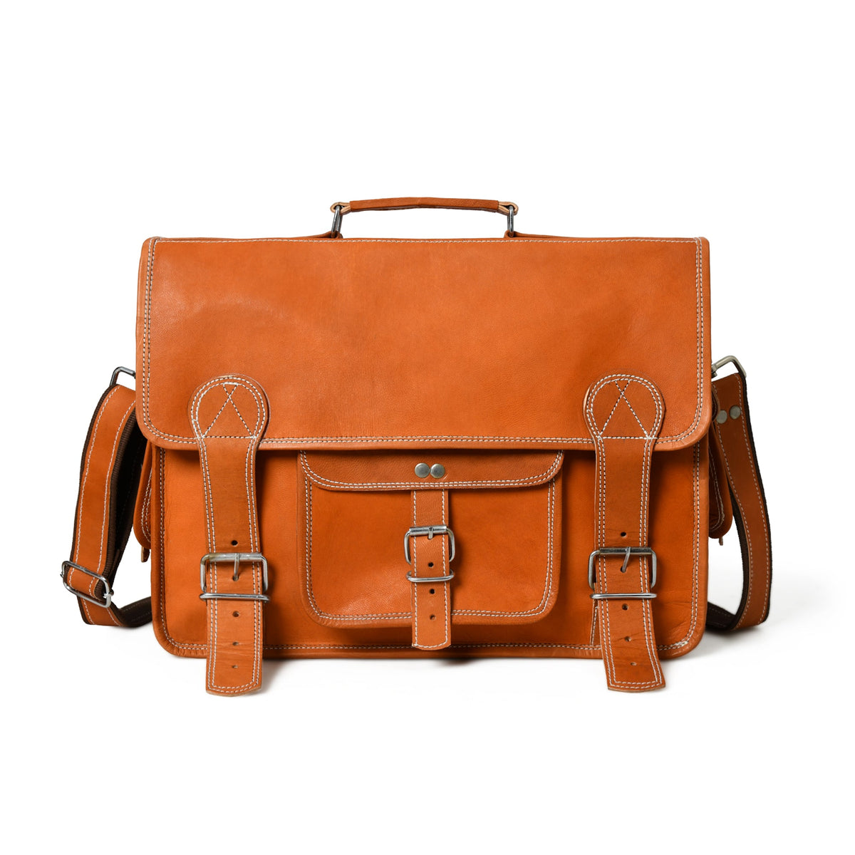 Classy Leather Bags Ginger Grip Leather Briefcase - AVBL MRKT (1)