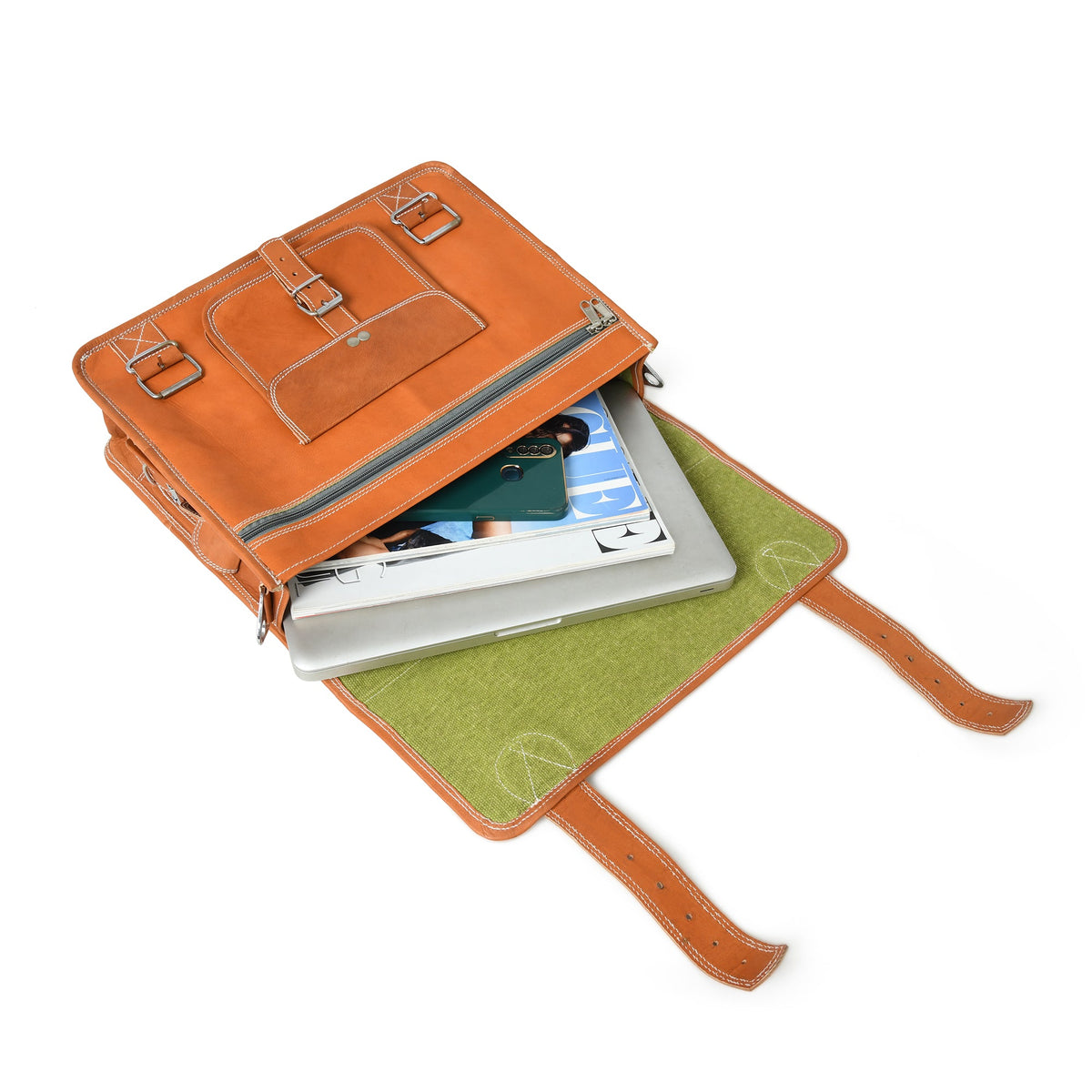 Classy Leather Bags Ginger Grip Leather Briefcase - AVBL MRKT (3)