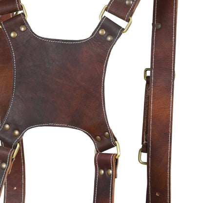 Classy Leather Bags Goat Leather Dual Camera Harness - AVBL MRKT (4)
