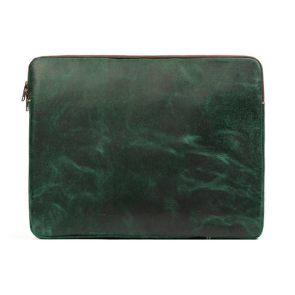 Classy Leather Bags Green Laptop Sleeve - AVBL MRKT (1)