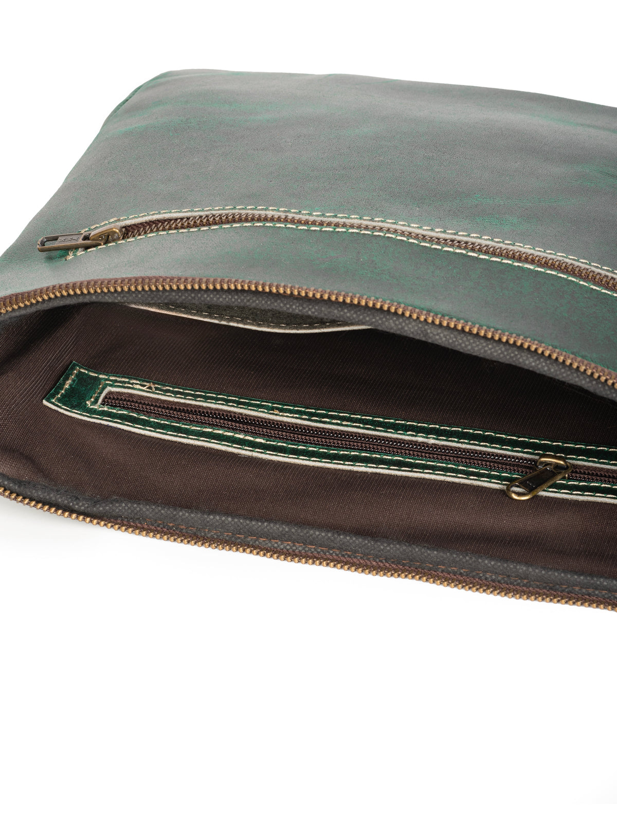 Classy Leather Bags Green Laptop Sleeve - AVBL MRKT (3)