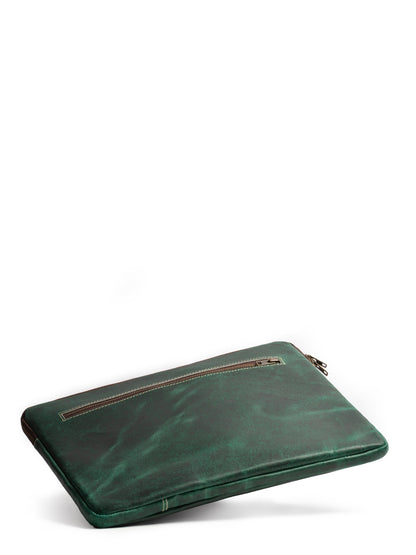 Classy Leather Bags Green Laptop Sleeve - AVBL MRKT (6)