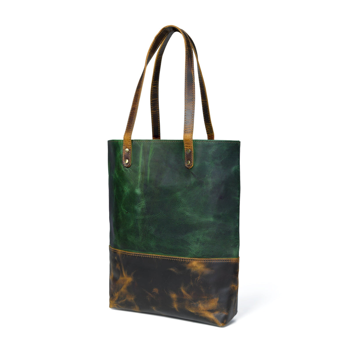 Classy Leather Bags Green Women's Leather Tote - AVBL MRKT (2)