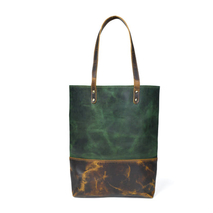 Classy Leather Bags Green Women's Leather Tote - AVBL MRKT (9)