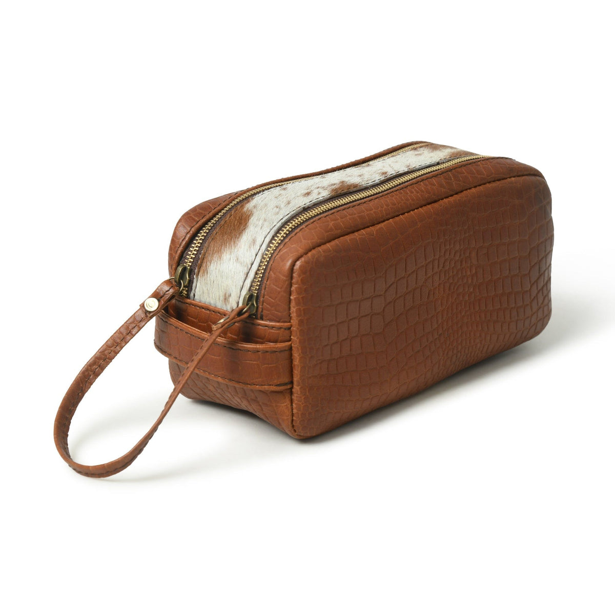 Classy Leather Bags Hairon Croco Leather Toiletry Bag - AVBL MRKT (1)