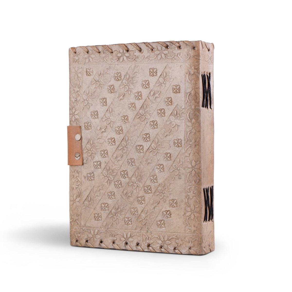 Classy Leather Bags Handcrafted Vintage 4 Stone Leather Diary - AVBL MRKT (3)