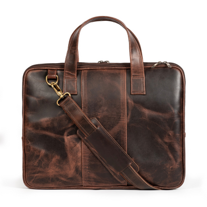 Classy Leather Bags Harbor Laptop Briefcase, Brown - AVBL MRKT (1)