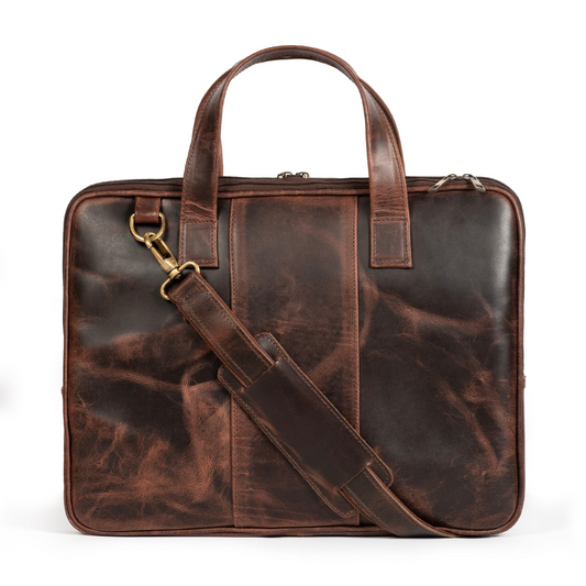 Classy Leather Bags Harbor Laptop Briefcase, Brown - AVBL MRKT (1)