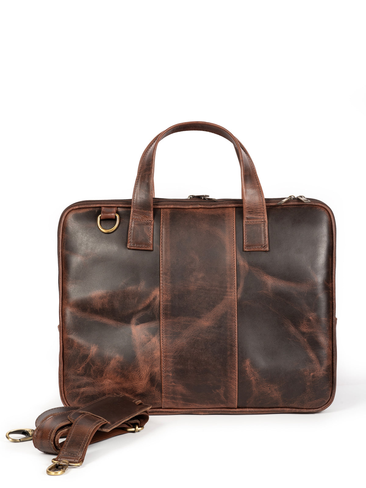 Classy Leather Bags Harbor Laptop Briefcase, Brown - AVBL MRKT (5)