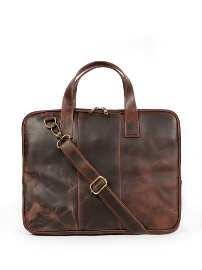 Classy Leather Bags Harbor Laptop Briefcase, Brown - AVBL MRKT (9)