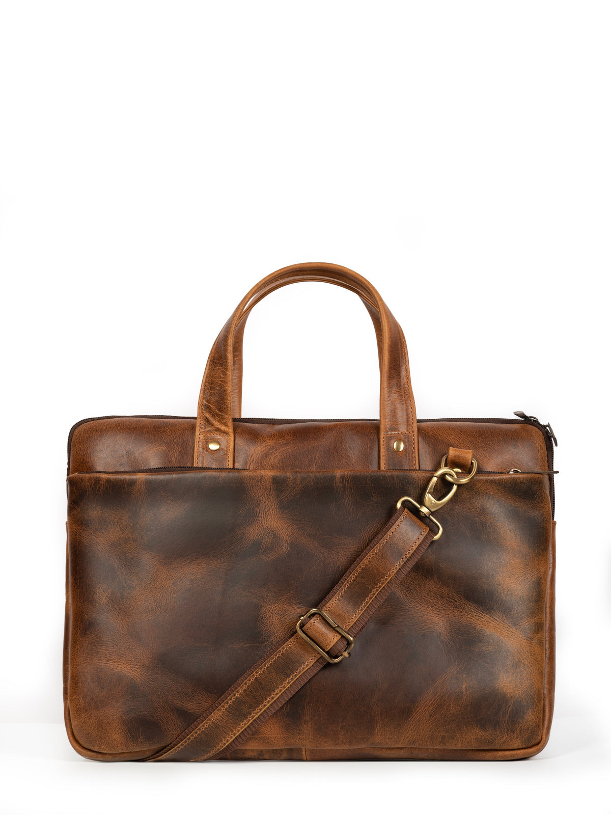 Classy Leather Bags Harbor Laptop Briefcase, Tan - AVBL MRKT (7)