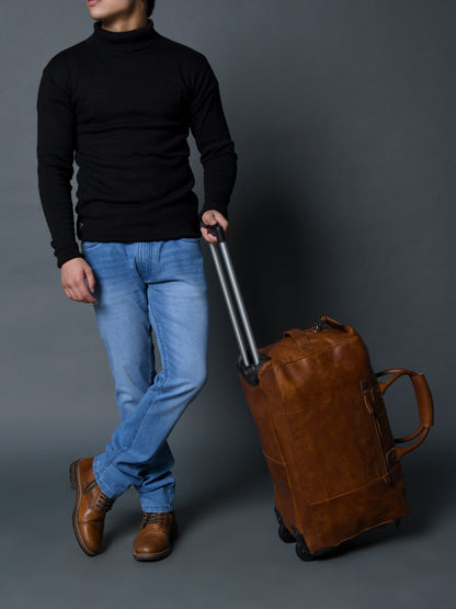 Classy Leather Bags Harbor Leather Trolly Carry-On - AVBL MRKT (13)