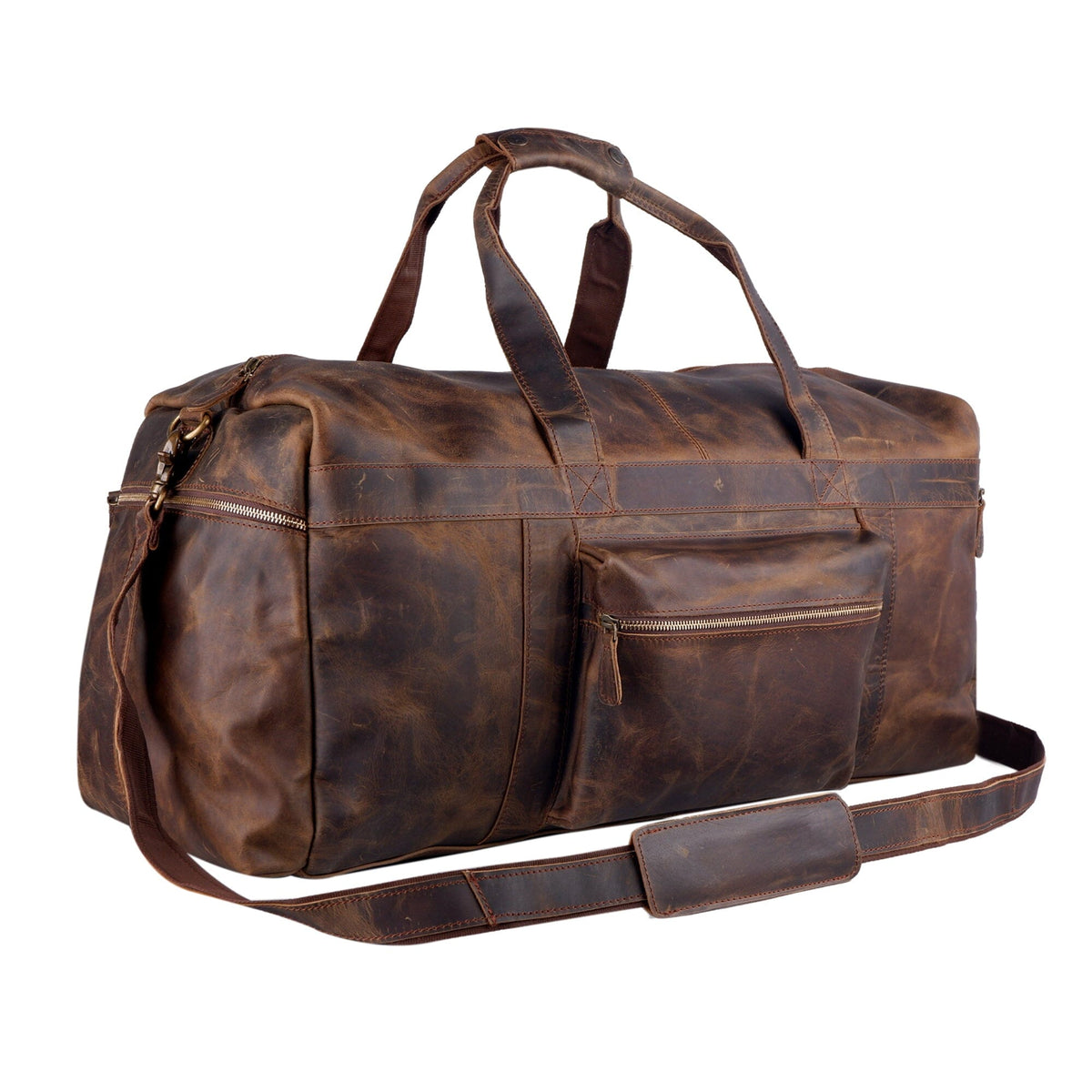 Classy Leather Bags Henderson Textured Duffel - AVBL MRKT (2)