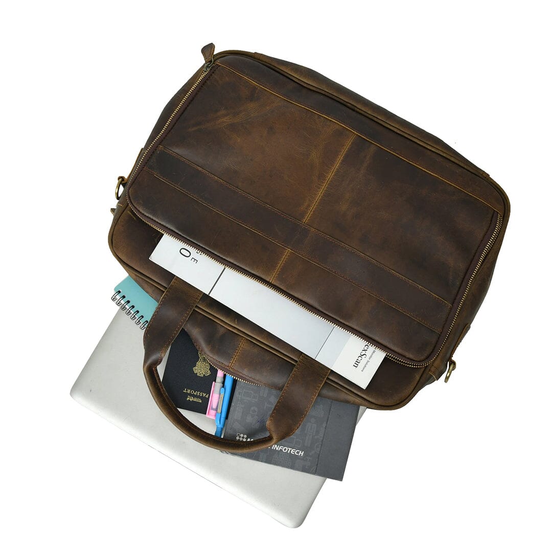 Classy Leather Bags Hudson Office Briefcase - AVBL MRKT (2)