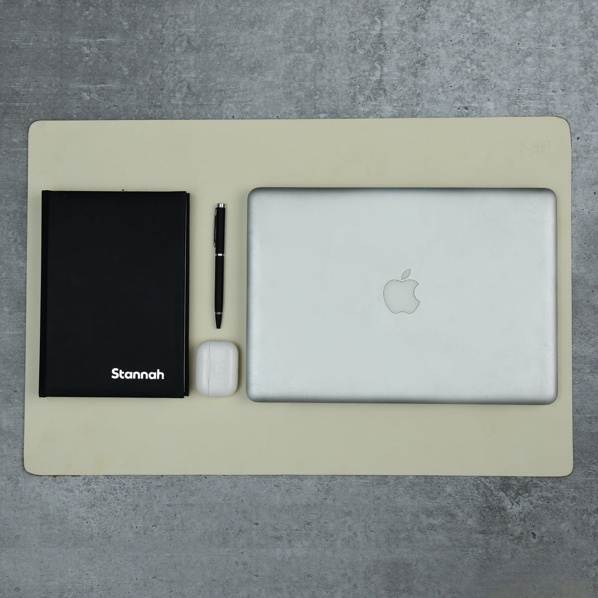 Classy Leather Bags Ivory Elegance Leather Desk Mat + Mouse Pad - AVBL MRKT (1)