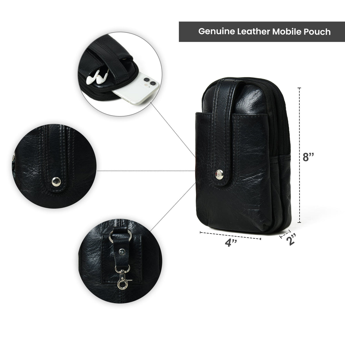 Classy Leather Bags Jet-Set Organizer: Leather Phone Pouch - AVBL MRKT (10)