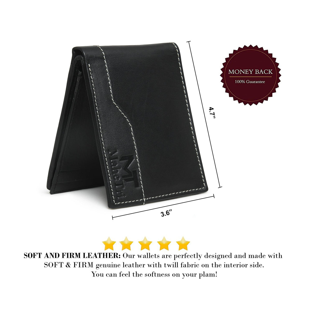 Classy Leather Bags Judson Bi-fold Wallet - Black - AVBL MRKT (2)