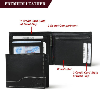 Classy Leather Bags Judson Bi-fold Wallet - Black - AVBL MRKT (4)