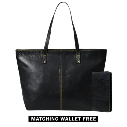 Classy Leather Bags Kim & Blair Combo - Black - AVBL MRKT (1)