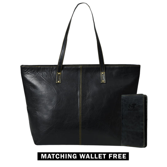 Classy Leather Bags Kim & Blair Combo - Black - AVBL MRKT (1)