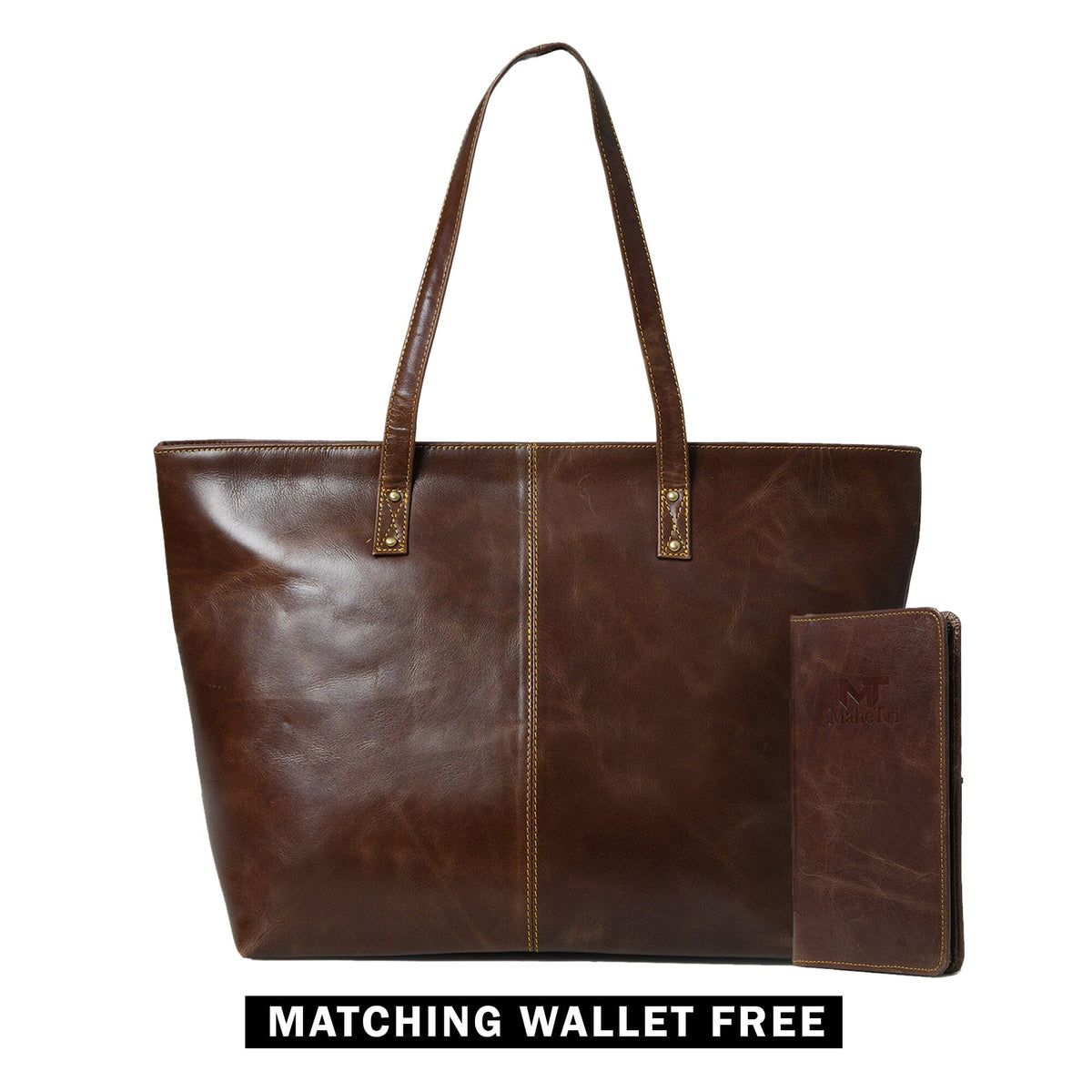 Classy Leather Bags Kim & Blair Combo - Dark Brown - AVBL MRKT (1)