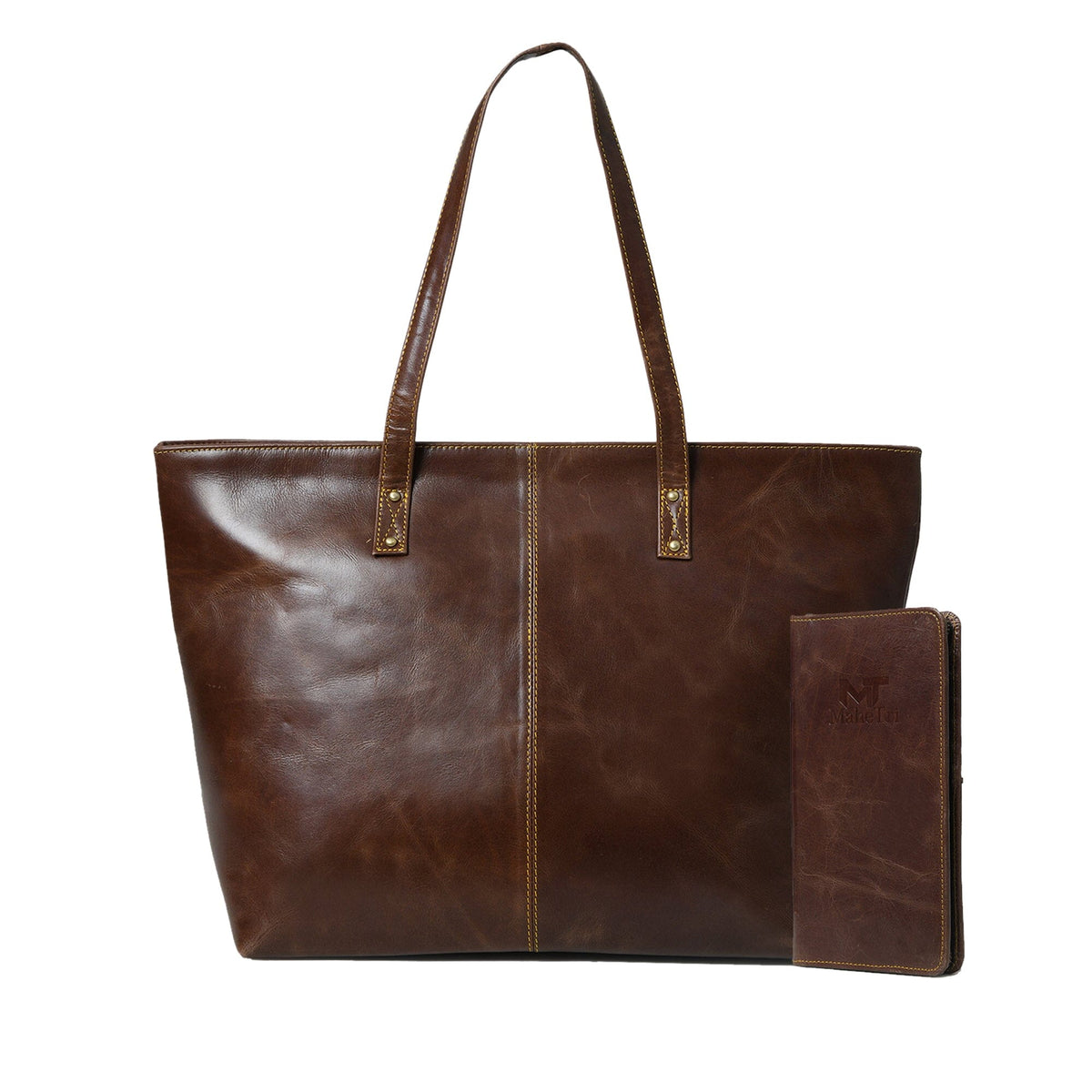 Classy Leather Bags Kim & Blair Combo - Dark Brown - AVBL MRKT (13)