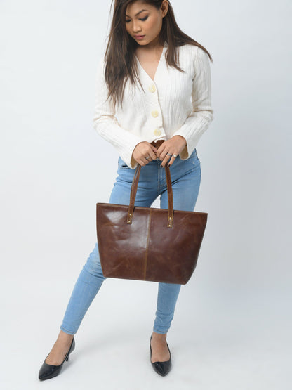 Classy Leather Bags Kim & Blair Combo - Dark Brown - AVBL MRKT (5)