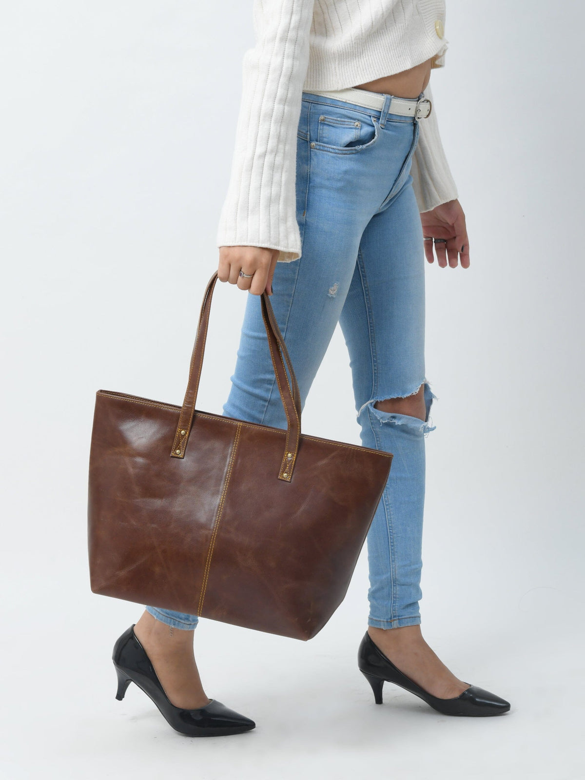 Classy Leather Bags Kim & Blair Combo - Dark Brown - AVBL MRKT (6)