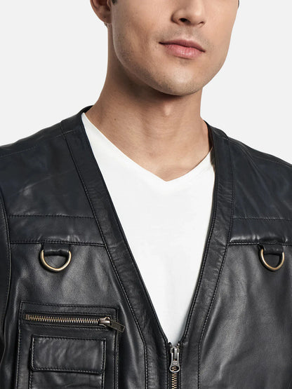 Classy Leather Bags Lambskin Leather Vest - AVBL MRKT (7)
