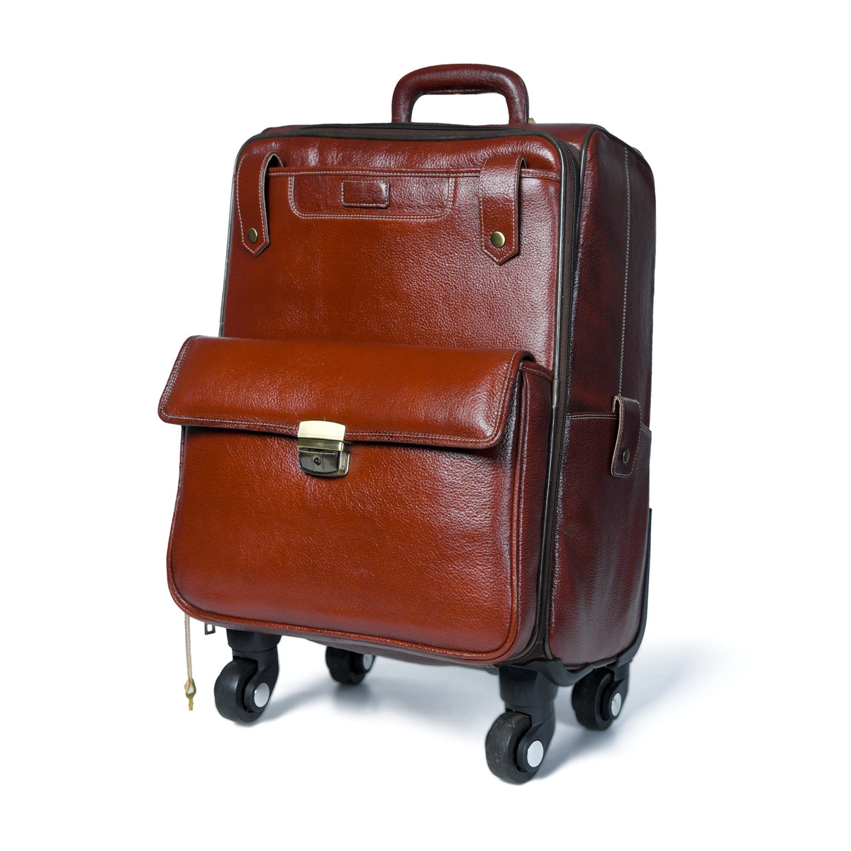 Classy Leather Bags Leather Carry-On Trolly Bag - AVBL MRKT (2)