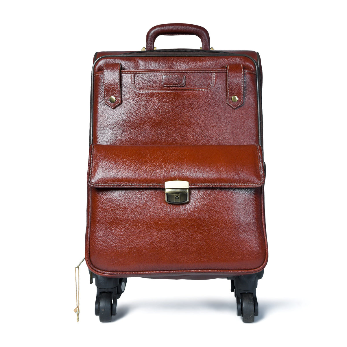 Classy Leather Bags Leather Carry-On Trolly Bag - AVBL MRKT (5)